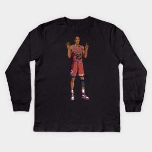 Anime Jordan Kids Long Sleeve T-Shirt